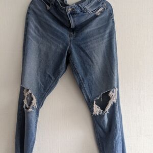 American Eagle Outfitters Ripped Blue Skinny Jeans